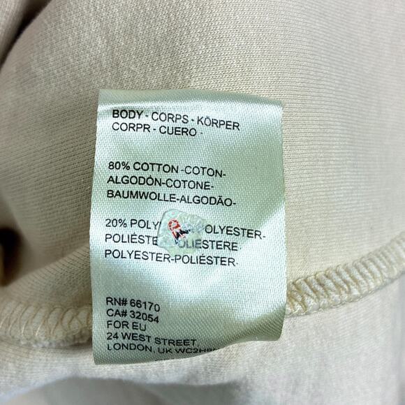 Free People Ruby Jacket Shacket Cream Womens M Oversized Patches Distressed Boho - Picture 9 of 9